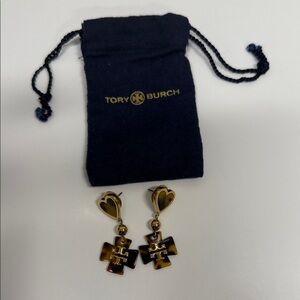 Tory Burch Tortoise Heart Earrings